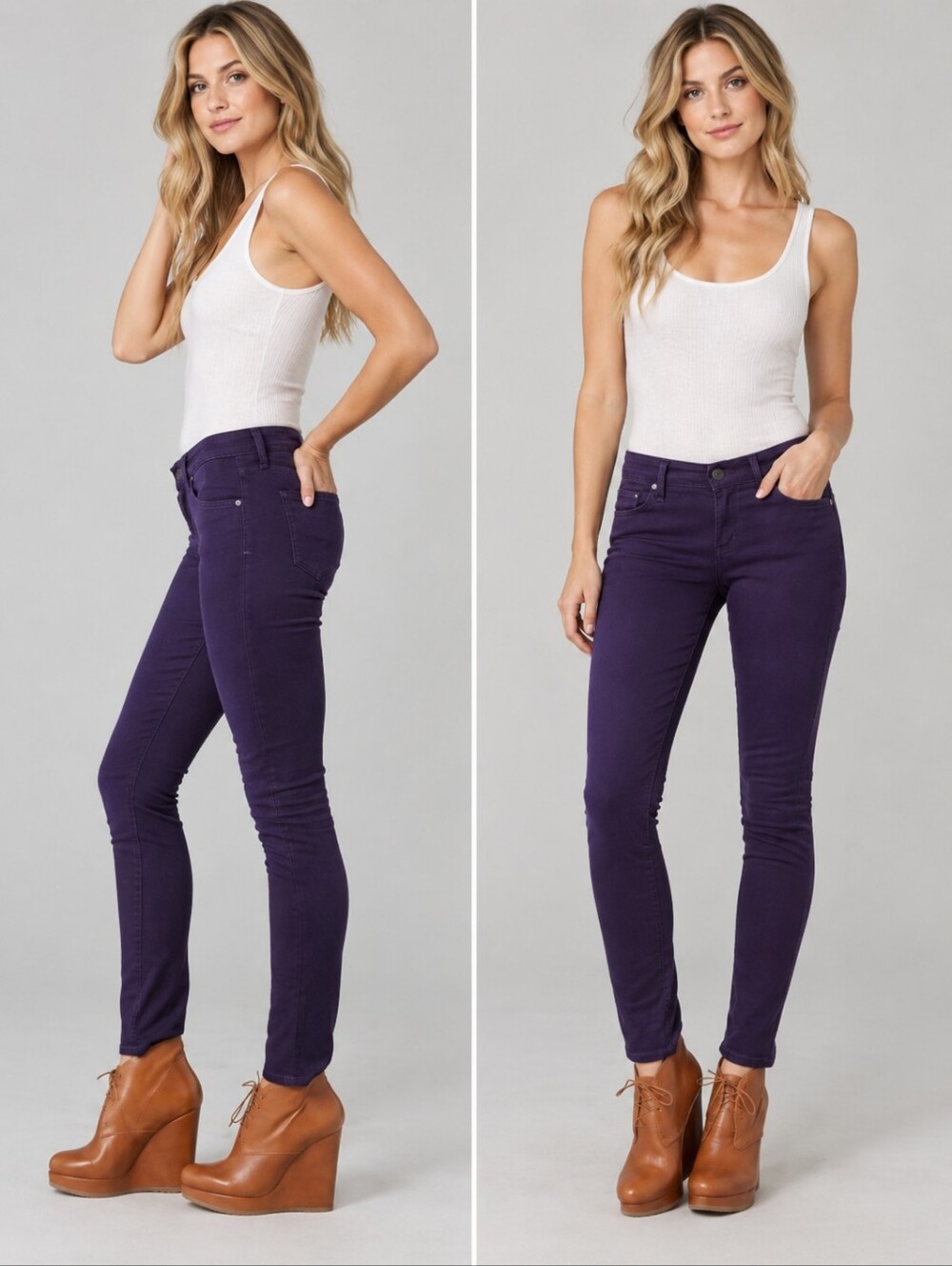 ❤️ CITIZENS OF HUMANITY THOMPSON CROP SKINNY POISON PURPLE JEANS, 12 (31)